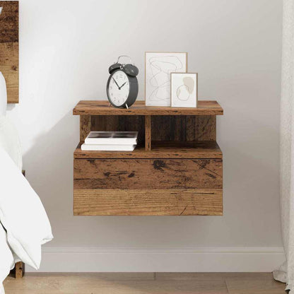 Schwebender Nachttisch Altholz 40 x 31 x 28 cm Holzwerkstoff