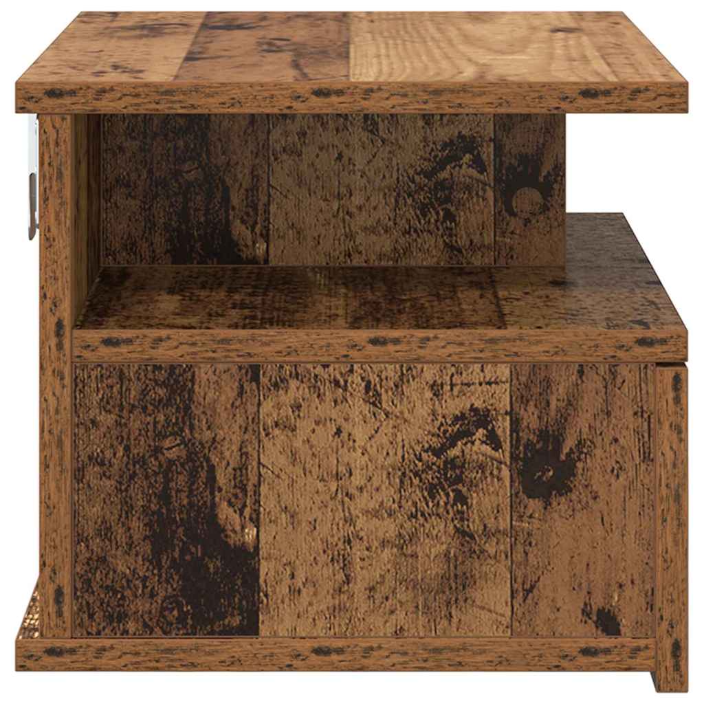 Schwebender Nachttisch Altholz 40 x 31 x 27 cm Holzwerkstoff