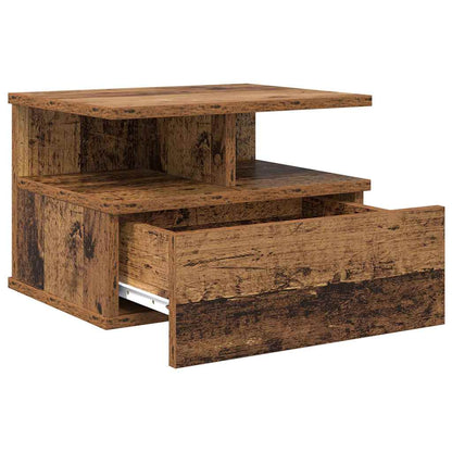 Schwebender Nachttisch 2 stk. Altholz 40 x 31 x 28 cm