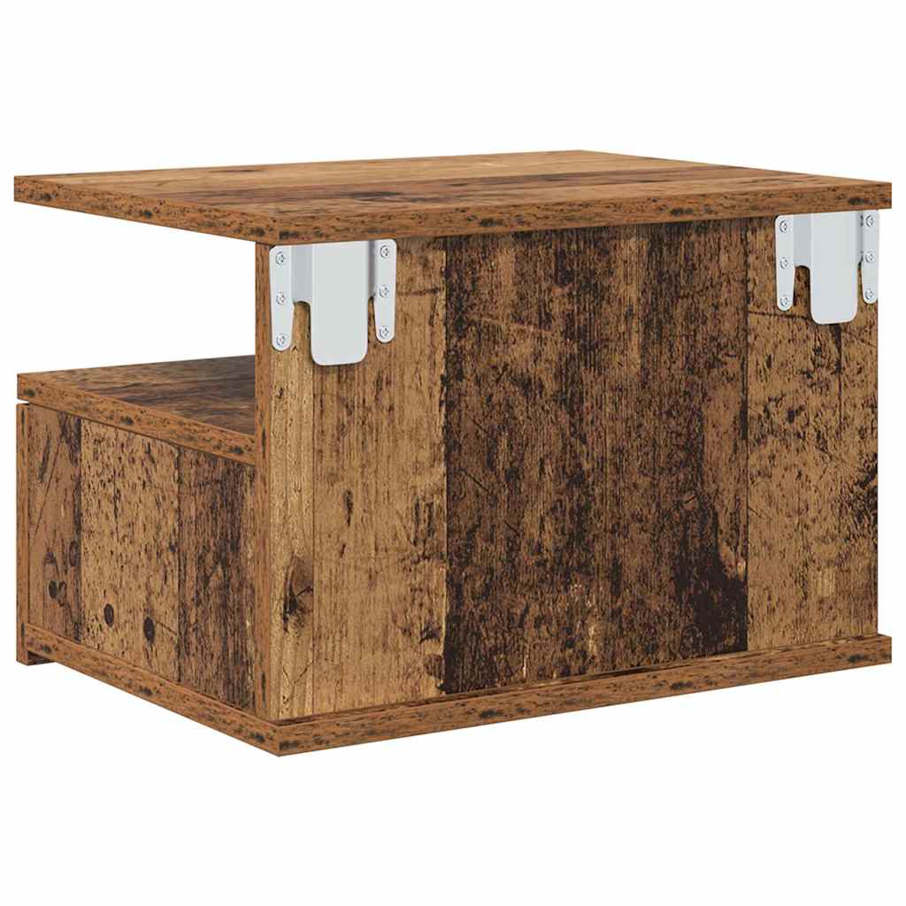 Schwebender Nachttisch 2 stk. Altholz 40 x 31 x 28 cm