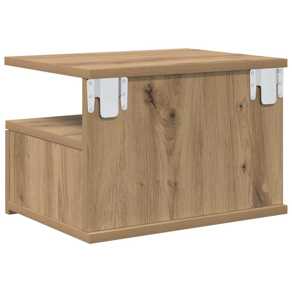 Schwebender Nachttisch Eiche handwerklich 40 x 31 x 27 cm
