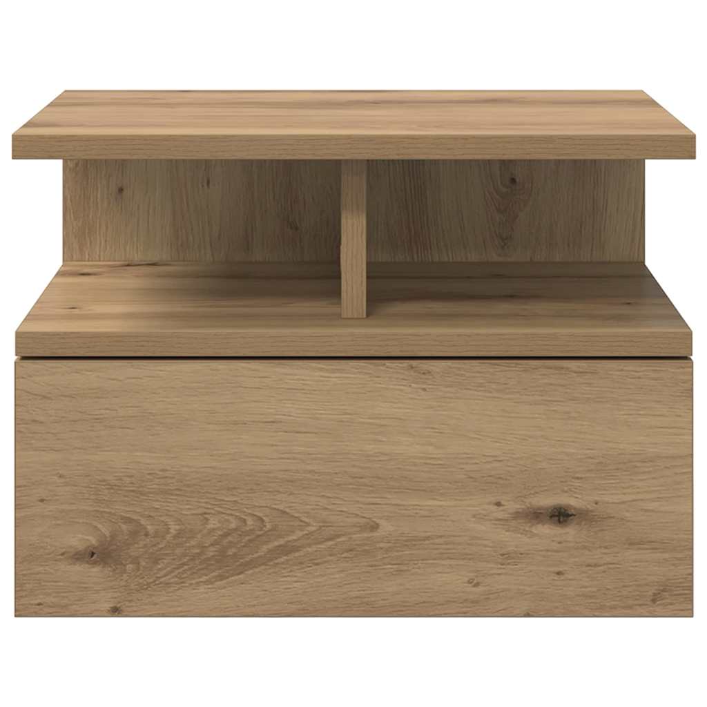 Schwebender Nachttisch Eiche handwerklich 40 x 31 x 27 cm