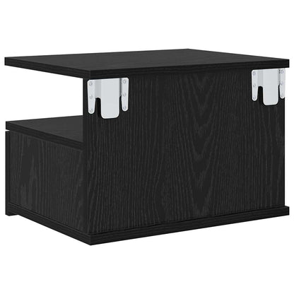 Schwebender Nachttisch 2 stk. Schwarz Eichen-Optik