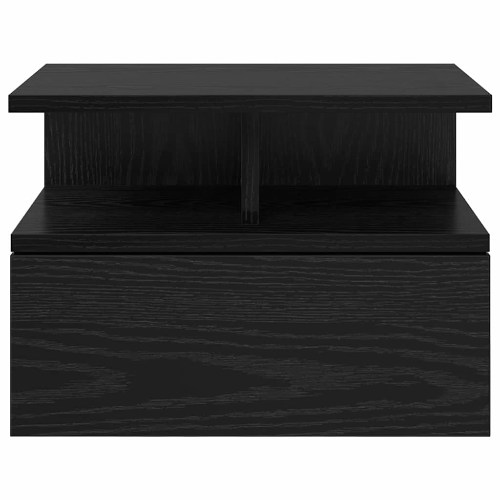 Schwebender Nachttisch 2 pcs Schwarze Eiche 40 x 31 x 27 cm