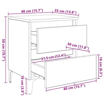 Nachttisch Artisan-Eiche 40 x 35 x 50 cm Holzwerkstoff