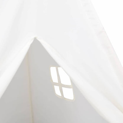 Teepee Zelt Weiß 120 x 120 x 150 cm Stoff und Plastik