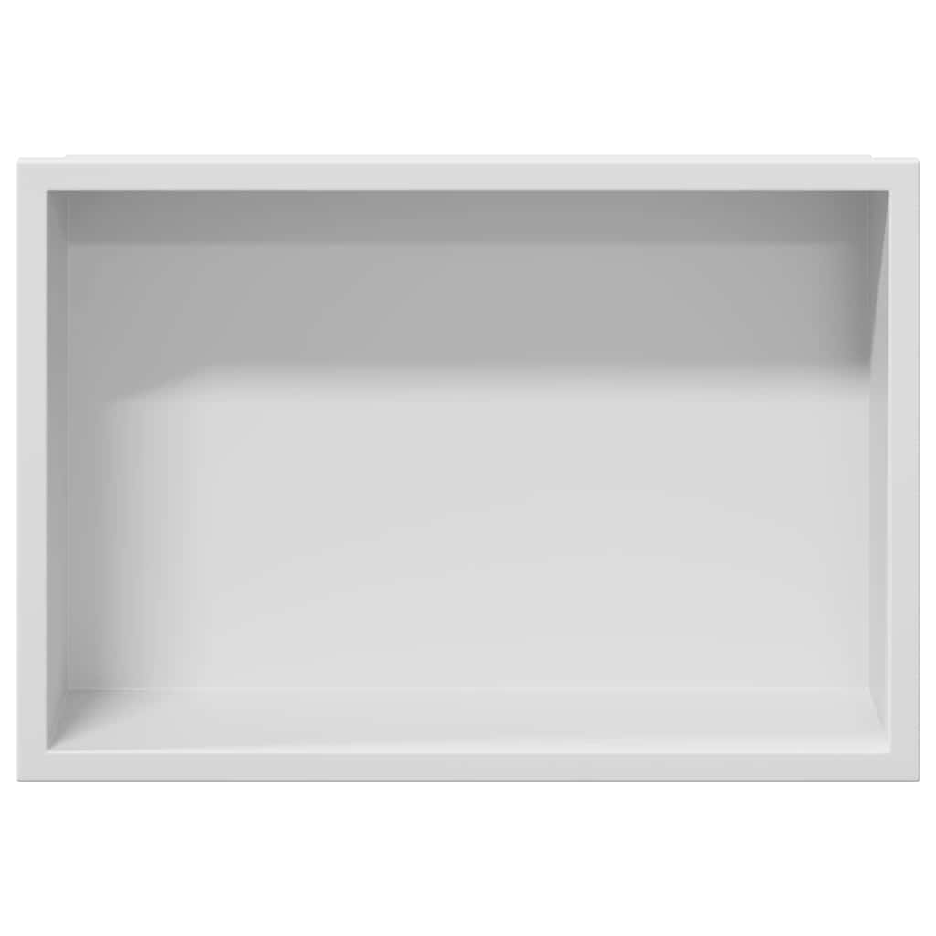 Duschnische Weiß 30 x 20 x 9,5 cm Edelstahl