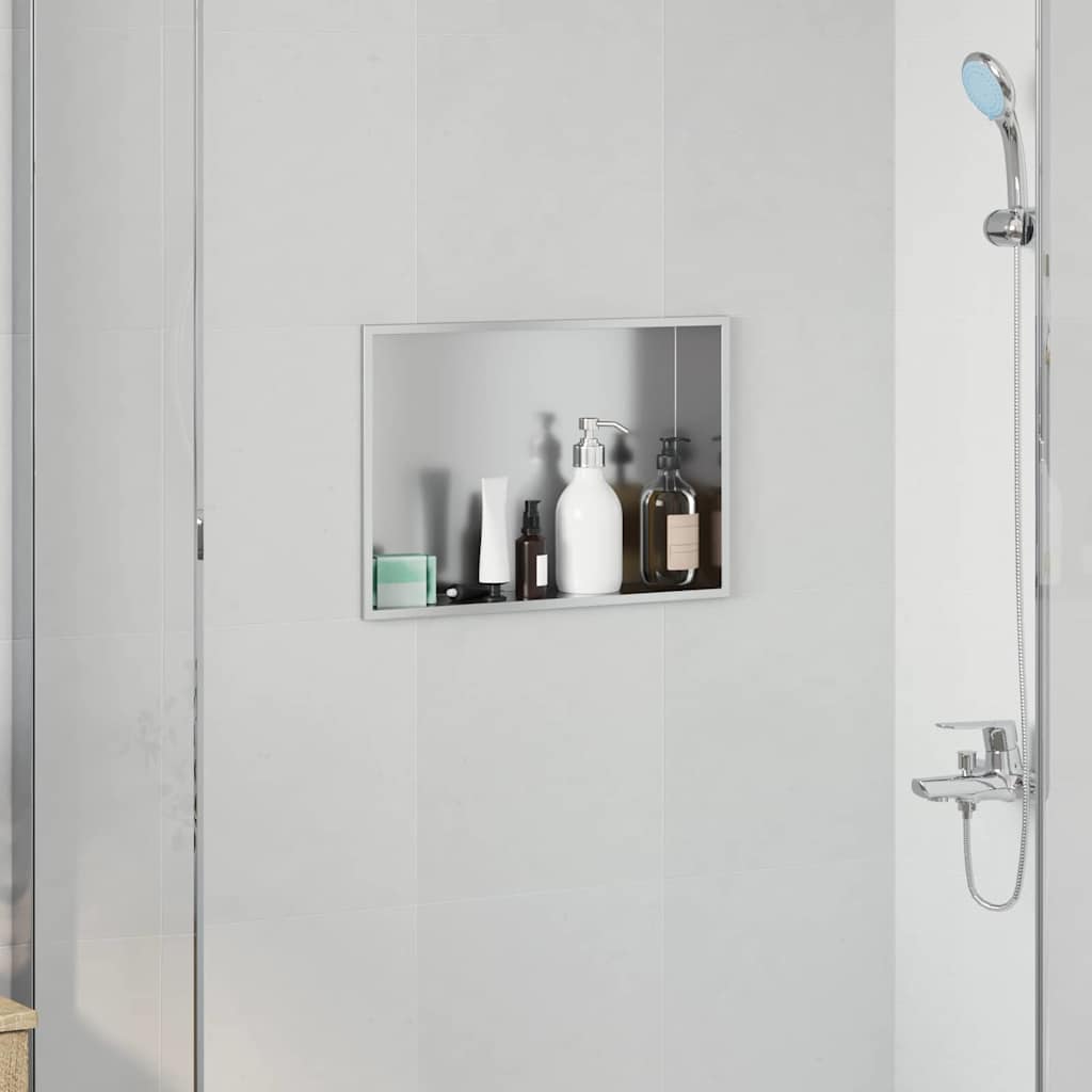 Duschnische Silber 45 x 30 x 9,5 cm Edelstahl