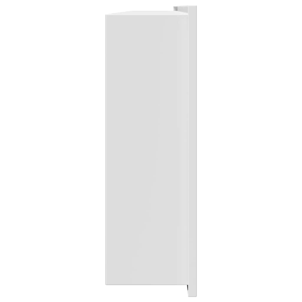 Duschnische Weiß 90 x 30 x 9,5 cm Edelstahl