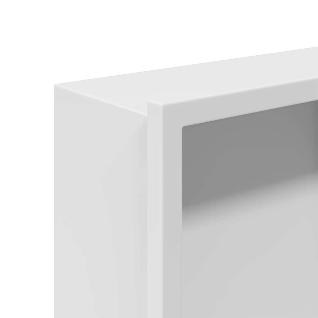 Duschnische Weiß 90 x 30 x 9,5 cm Edelstahl