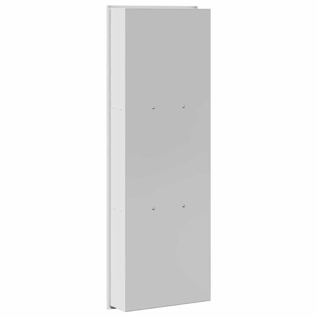 Duschnische Weiß 90 x 30 x 9,5 cm Edelstahl
