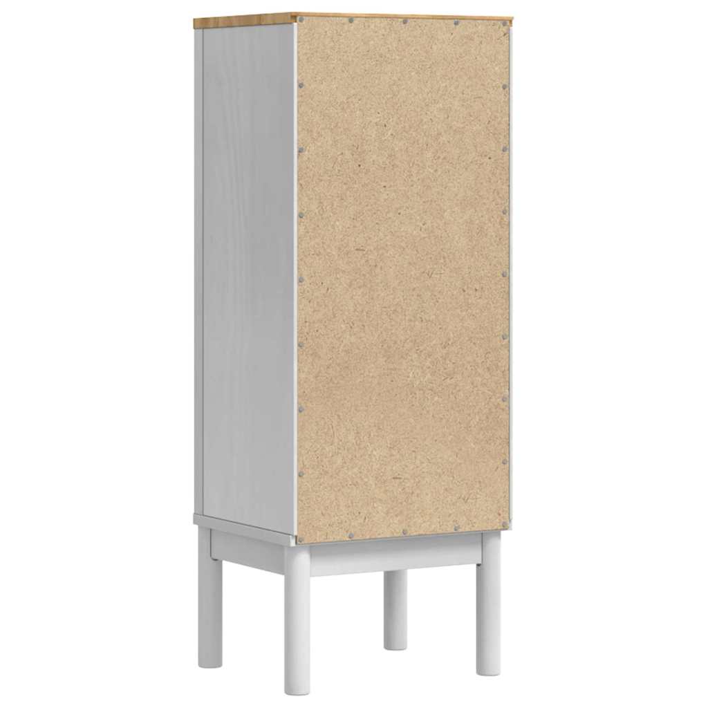 Badezimmerschrank FLORO Weiß 35 x 30 x 90 cm Massivholz Kiefer