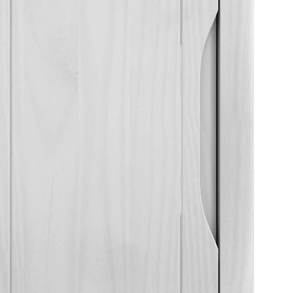 Bad hoher Schrank FLORO Weiß 35 x 30 x 160 cm Massivholz Kiefer