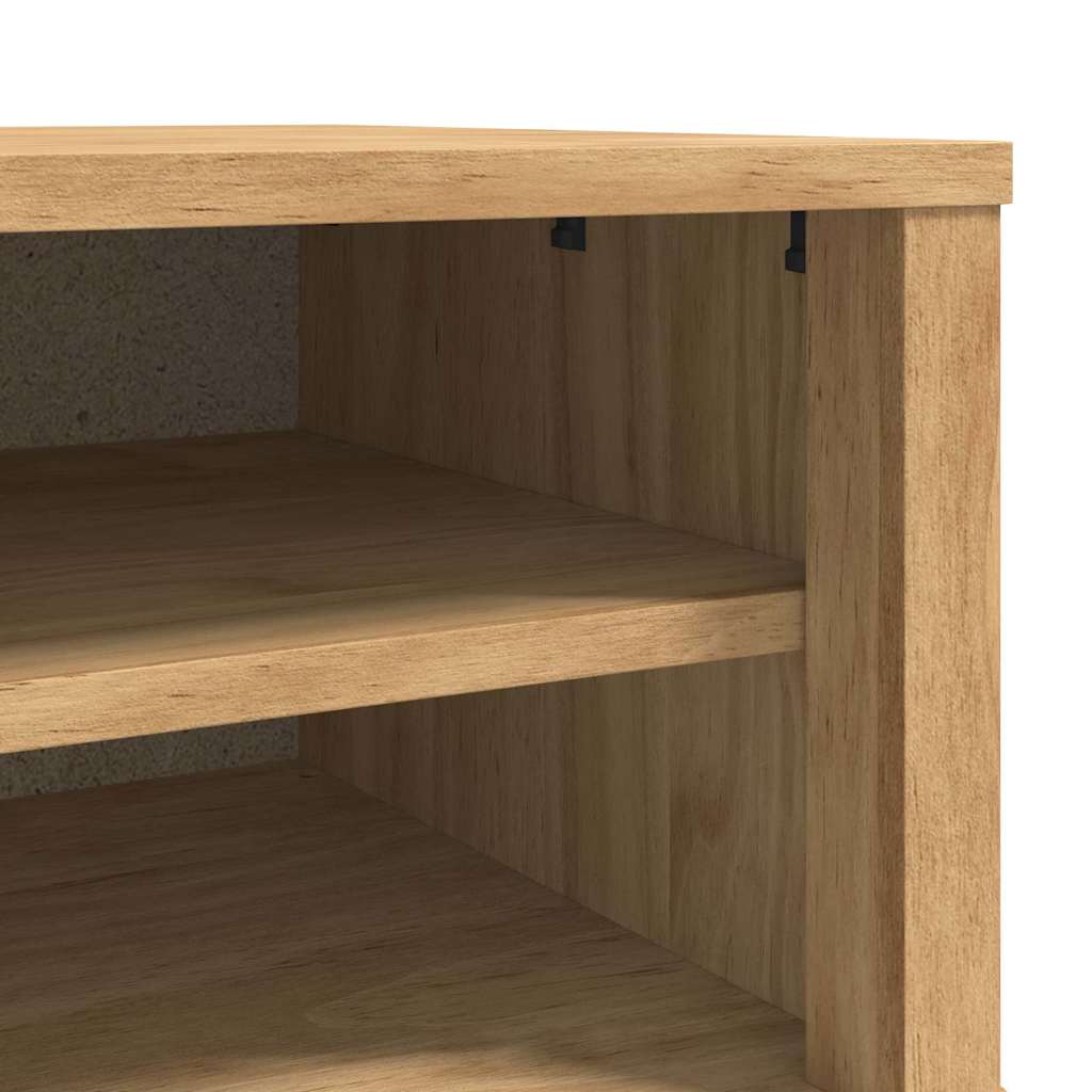 Flurbank FLORO Wachsbraun 115 x 40 x 45 cm Massivholz Kiefer