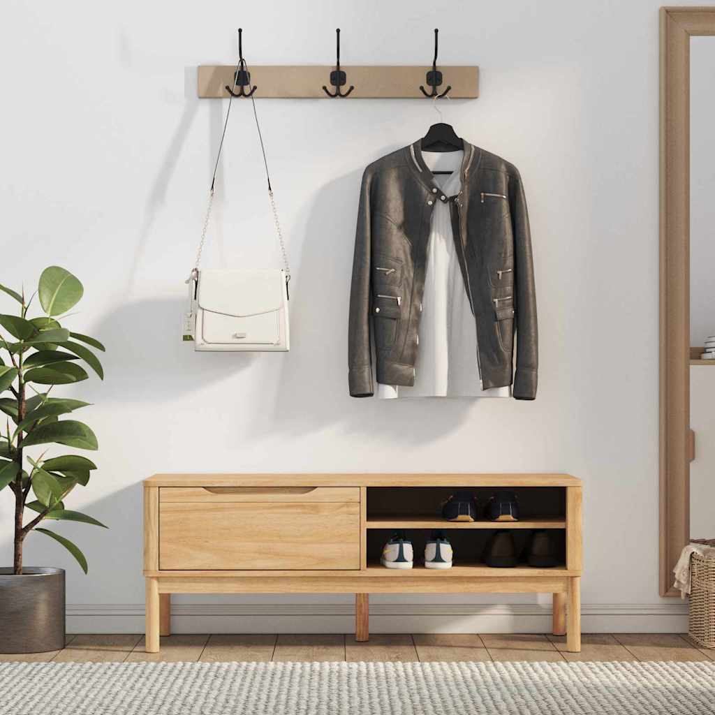 Flurbank FLORO Wachsbraun 115 x 40 x 45 cm Massivholz Kiefer