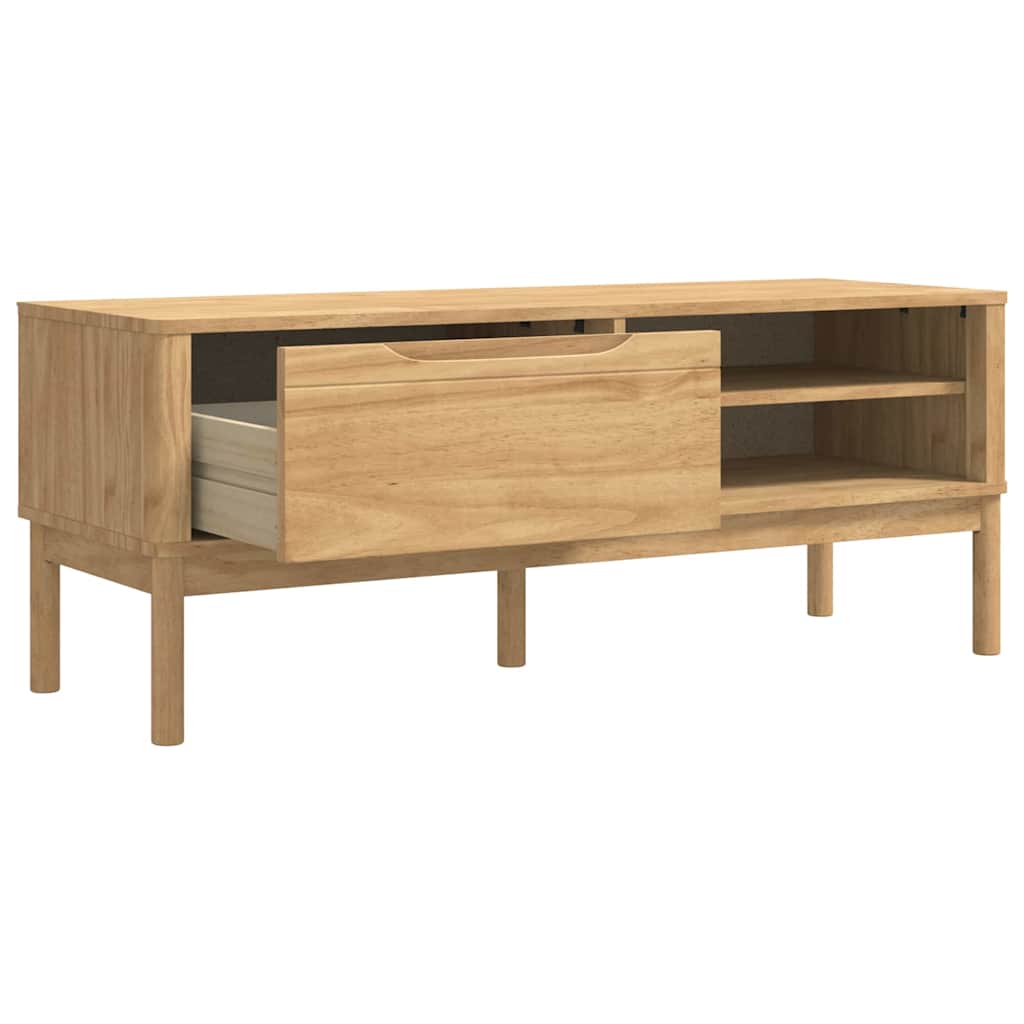Flurbank FLORO Wachsbraun 115 x 40 x 45 cm Massivholz Kiefer
