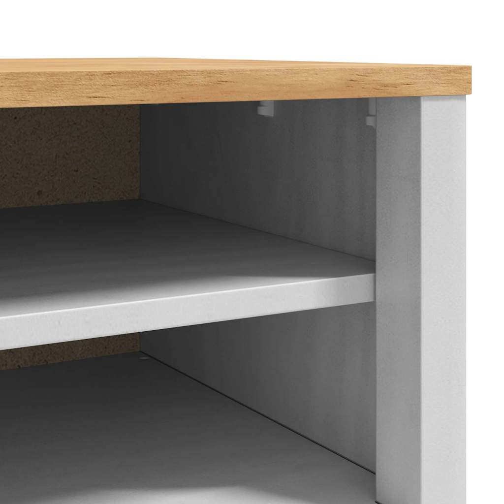 Flurbank FLORO Weiß 115 x 40 x 45 cm Massivholz Kiefer