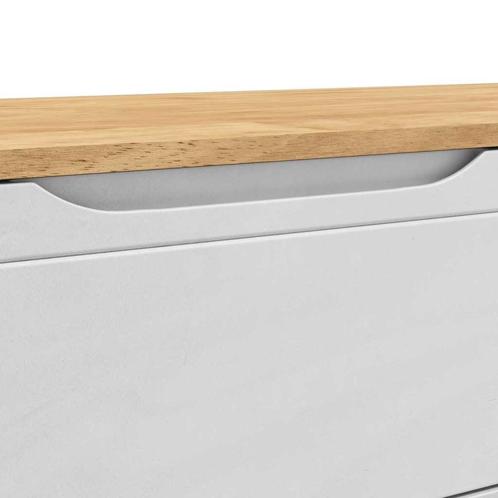 Flurbank FLORO Weiß 115 x 40 x 45 cm Massivholz Kiefer