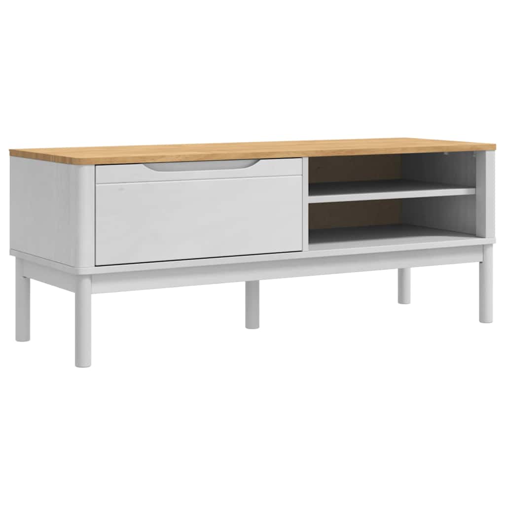 Flurbank FLORO Weiß 115 x 40 x 45 cm Massivholz Kiefer