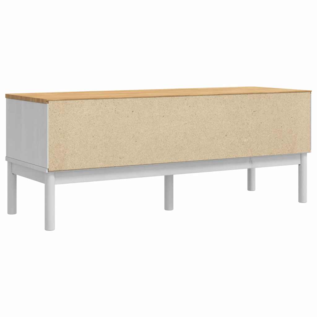 Flurbank FLORO Weiß 115 x 40 x 45 cm Massivholz Kiefer