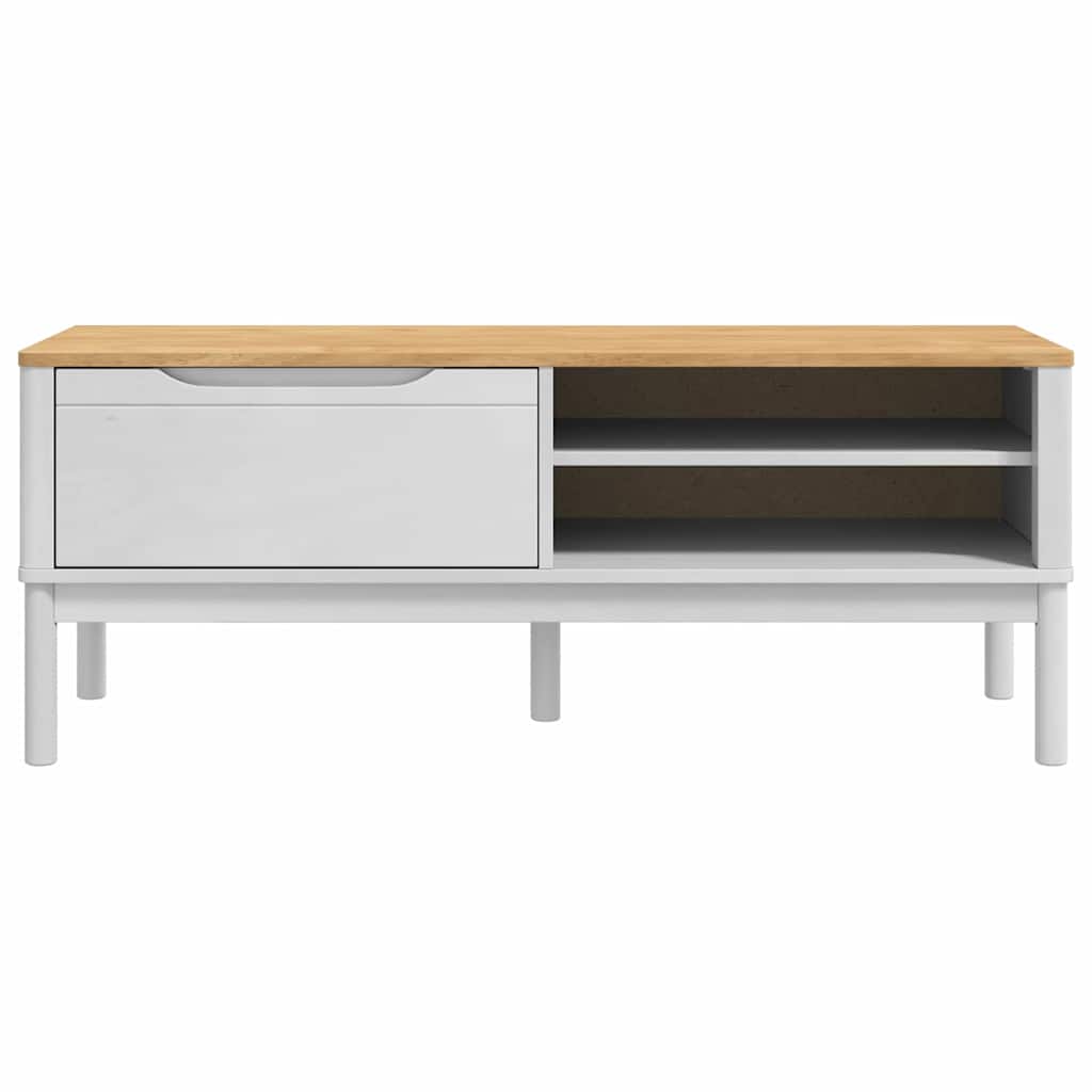Flurbank FLORO Weiß 115 x 40 x 45 cm Massivholz Kiefer