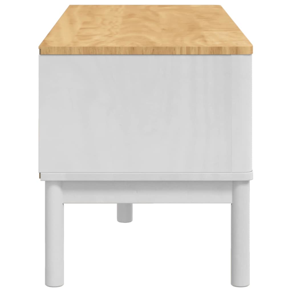 Flurbank FLORO Weiß 115 x 40 x 45 cm Massivholz Kiefer