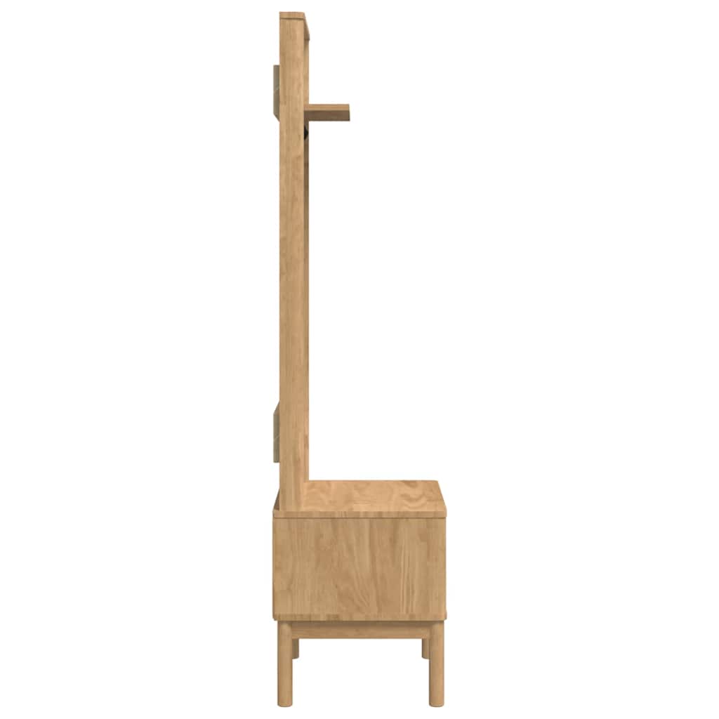 Flurschrank FLORO Wachsbraun 50 x 40 x 158 cm Massivholz Kiefer