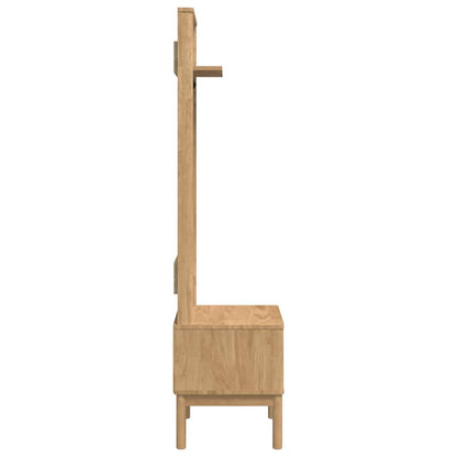 Flurschrank FLORO Wachsbraun 50 x 40 x 158 cm Massivholz Kiefer