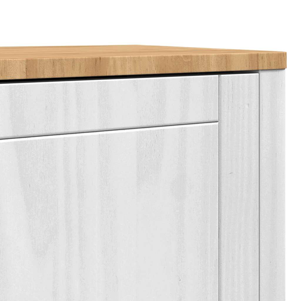 Sideboard FLORO Weiß 70 x 30 x 70,5 cm Massivholz Kiefer