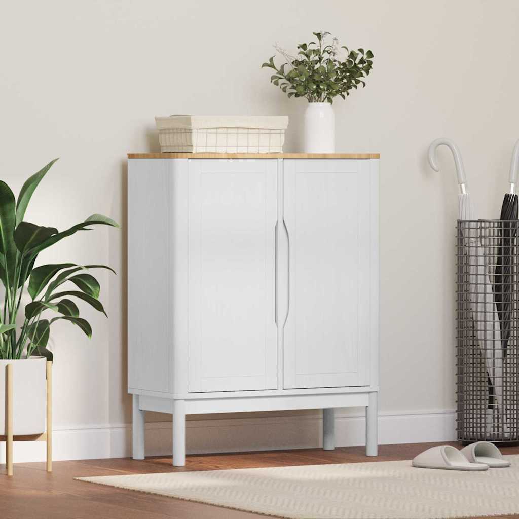 Sideboard FLORO Weiß 70 x 30 x 70,5 cm Massivholz Kiefer