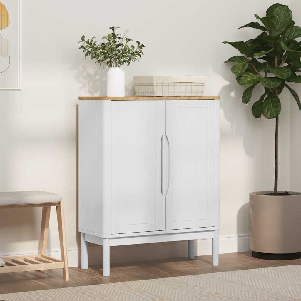 Sideboard FLORO Weiß 70 x 30 x 70,5 cm Massivholz Kiefer