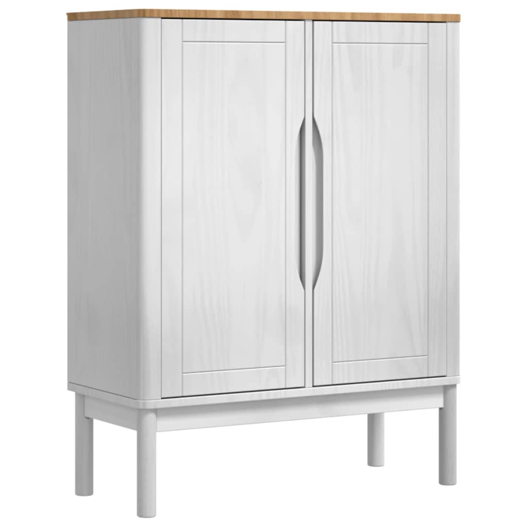 Sideboard FLORO Weiß 70 x 30 x 70,5 cm Massivholz Kiefer