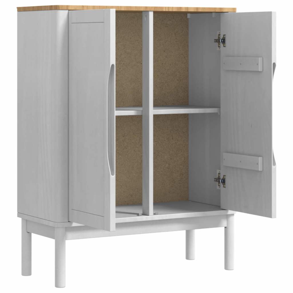 Sideboard FLORO Weiß 70 x 30 x 70,5 cm Massivholz Kiefer