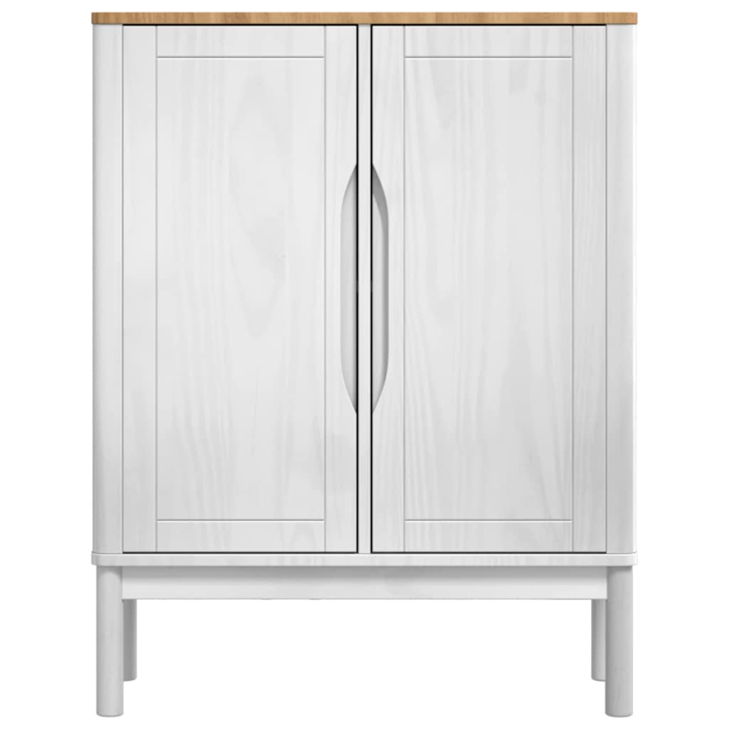 Sideboard FLORO Weiß 70 x 30 x 70,5 cm Massivholz Kiefer