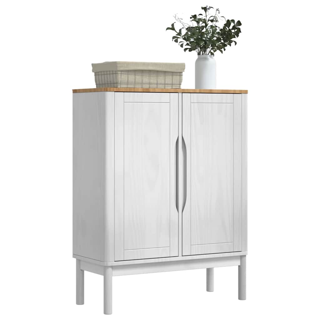 Sideboard FLORO Weiß 70 x 30 x 70,5 cm Massivholz Kiefer