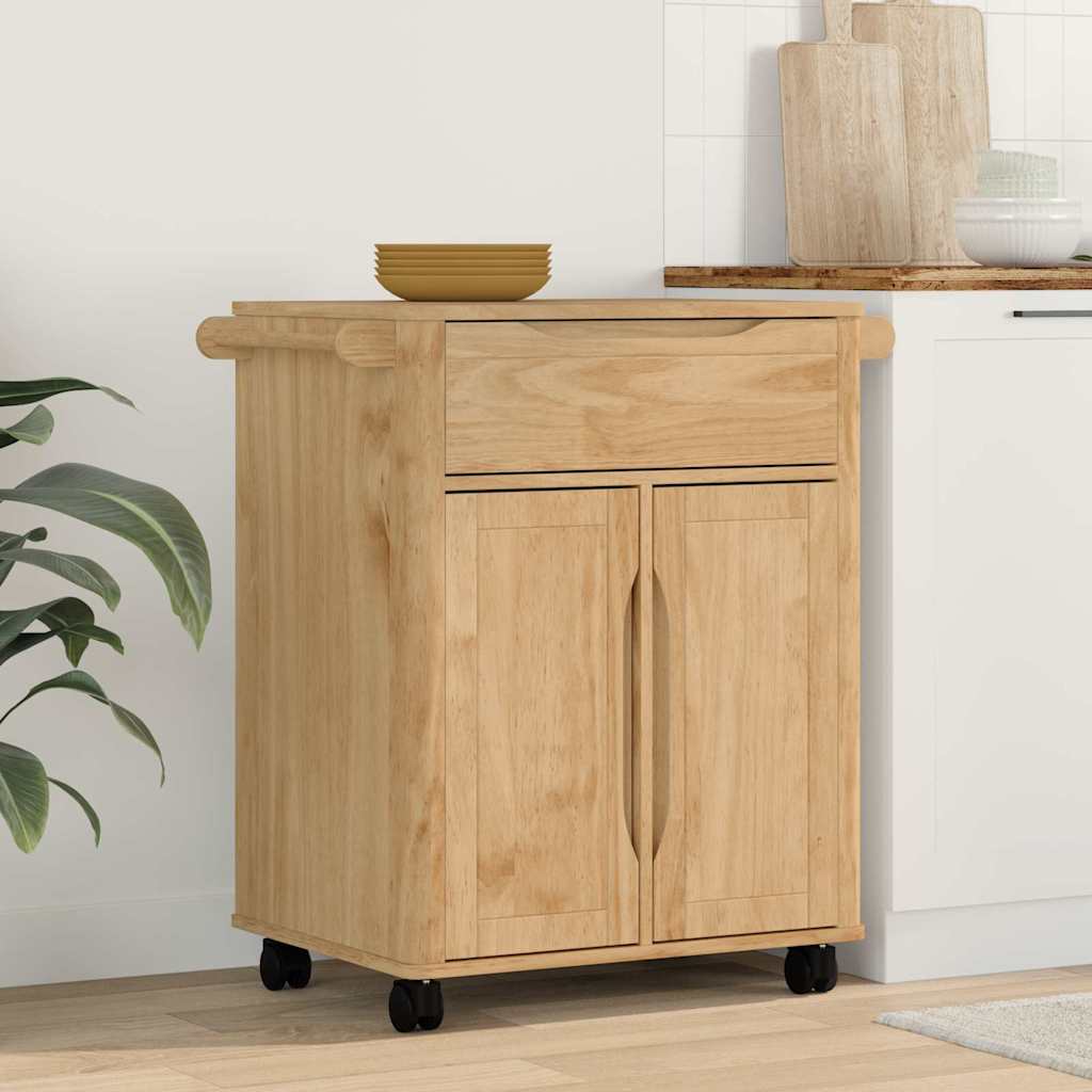 Küchentrolley FLORO Wachsbraun 72,5 x 45 x 80 cm