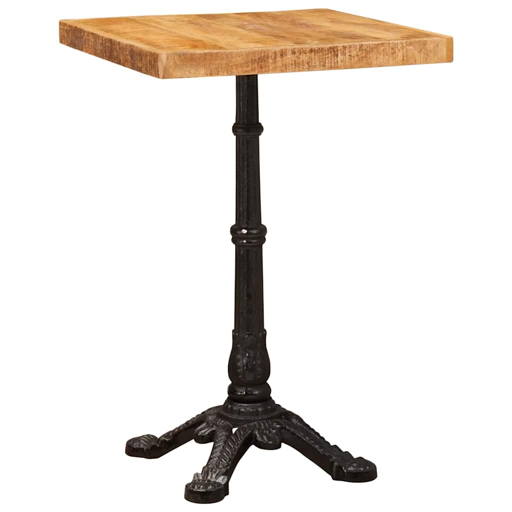 Bistrotisch 50 x 50 x 76 cm Massivholz Mango Braun Quadratisch