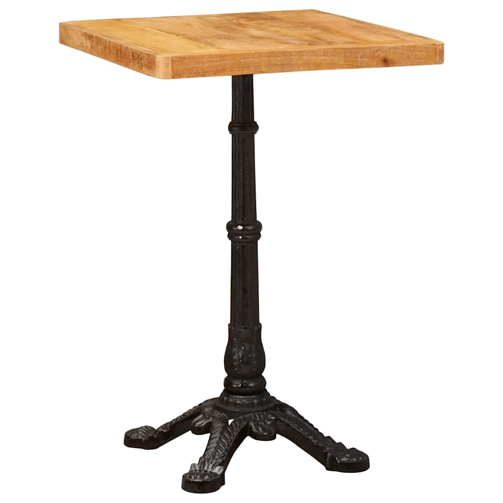 Bistrotisch 50 x 50 x 76 cm Massivholz Mango Braun Quadratisch