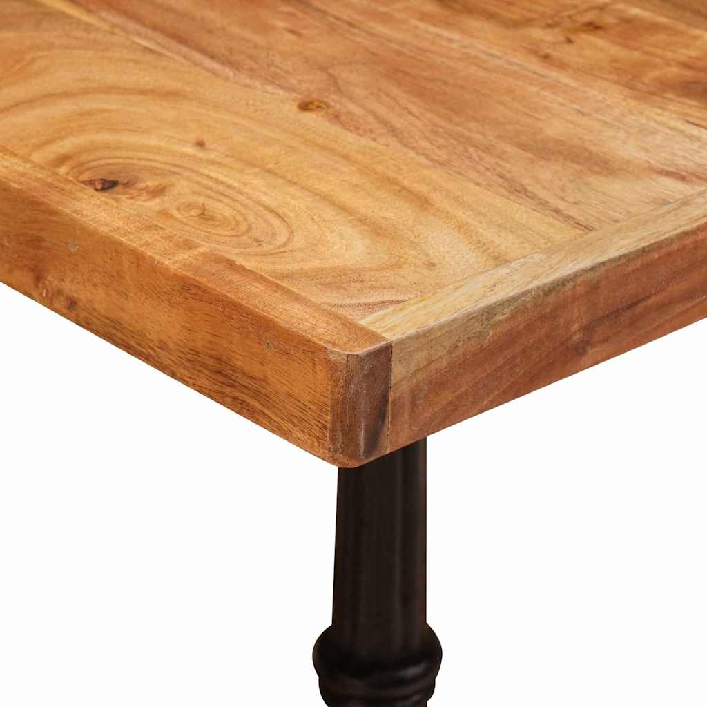 Bistrotisch 50 x 50 x 76 cm Massivholz Akazie Braun Quadratisch
