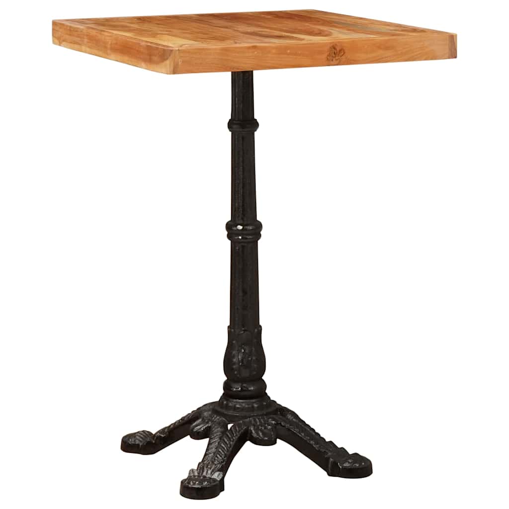 Bistrotisch 50 x 50 x 76 cm Massivholz Akazie Braun Quadratisch