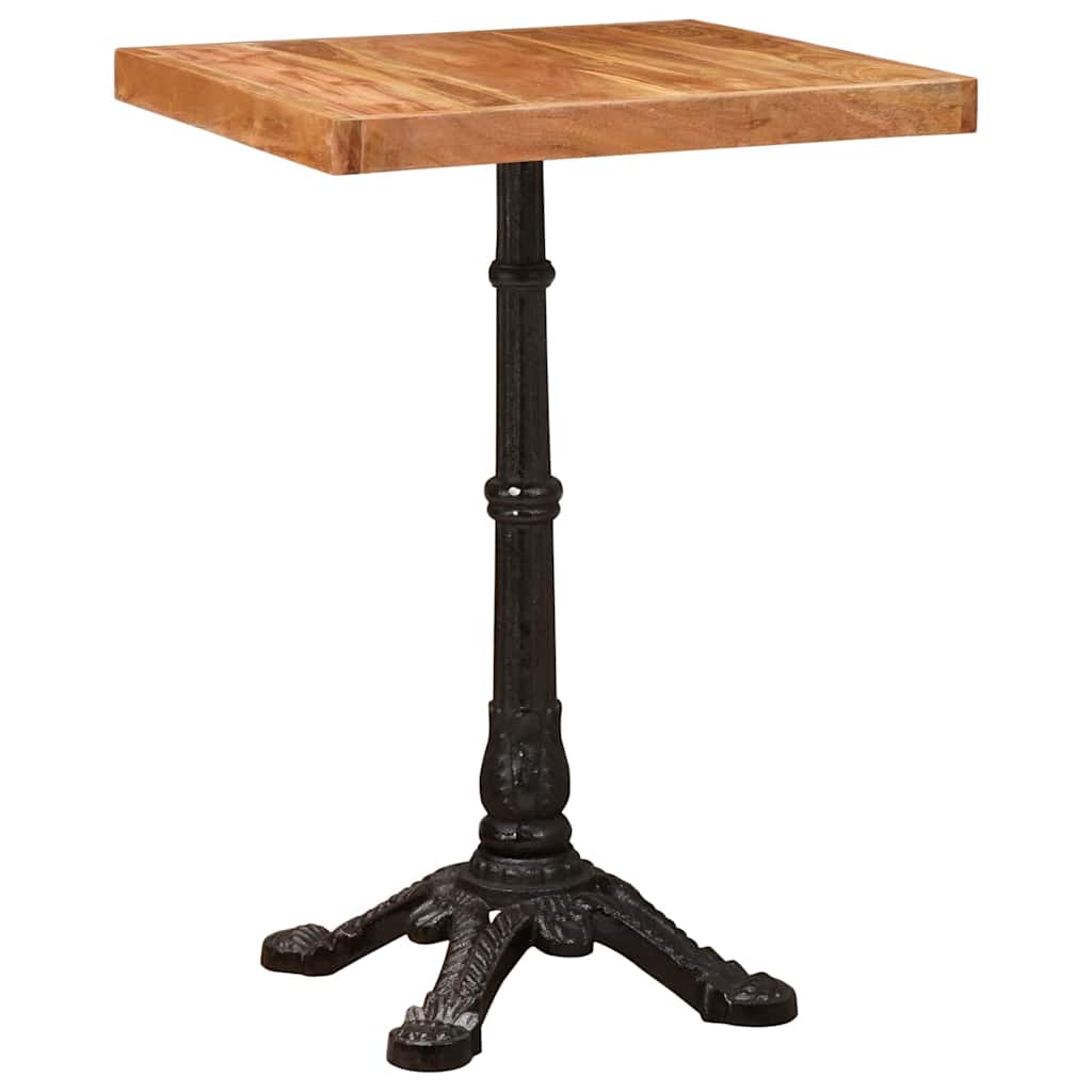 Bistrotisch 50 x 50 x 76 cm Massivholz Akazie Braun Quadratisch