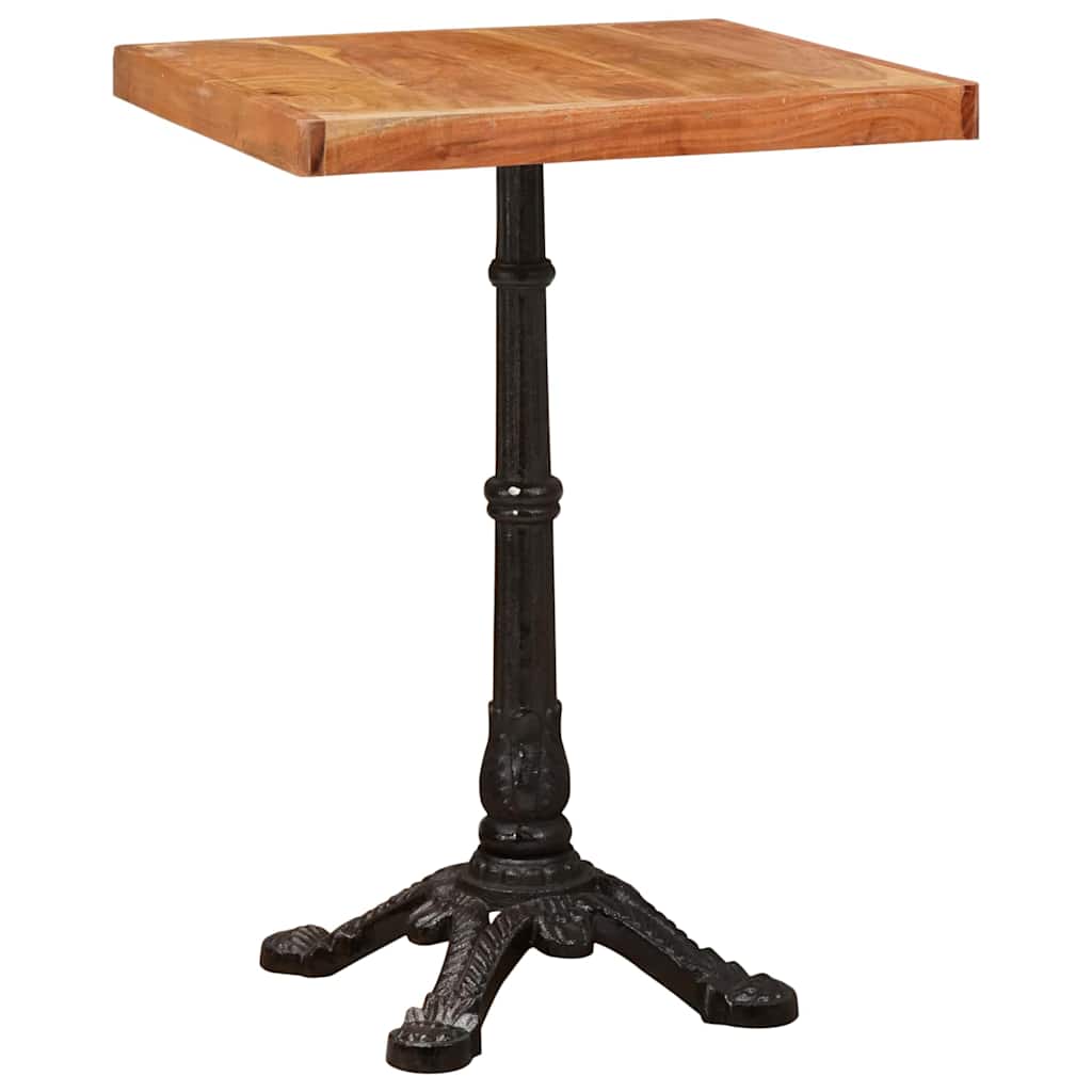 Bistrotisch 50 x 50 x 76 cm Massivholz Akazie Braun Quadratisch
