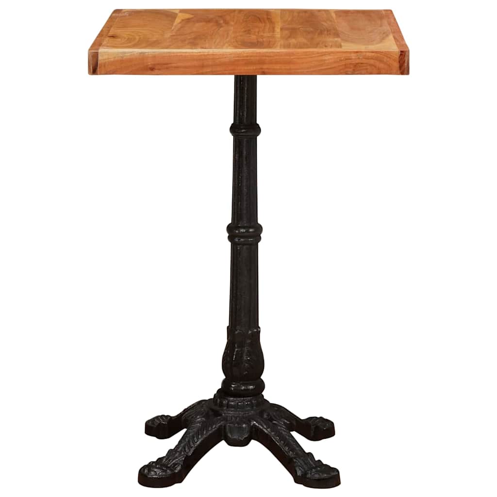 Bistrotisch 50 x 50 x 76 cm Massivholz Akazie Braun Quadratisch