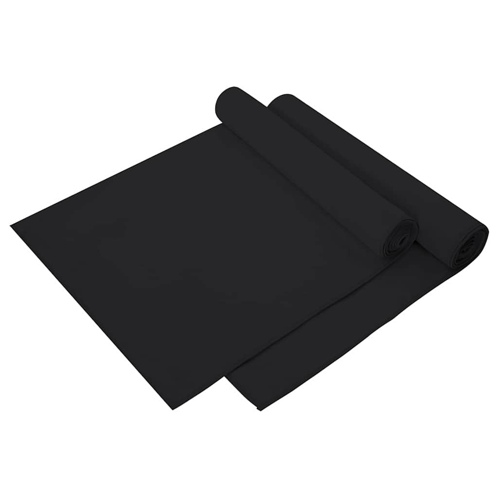 Sporthandtücher 2 stk. Schwarz 140 x 70 cm