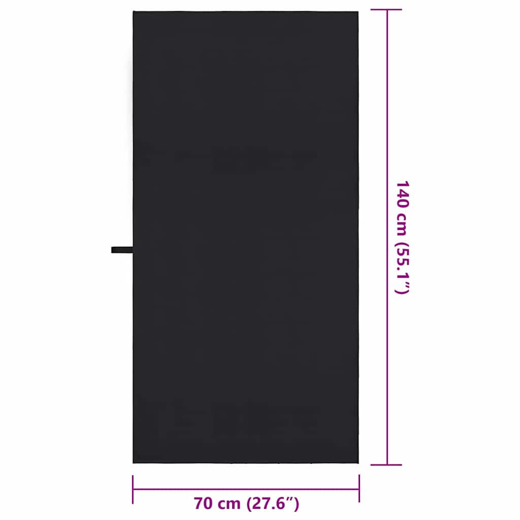 Sporthandtücher 2 stk. Schwarz 140 x 70 cm