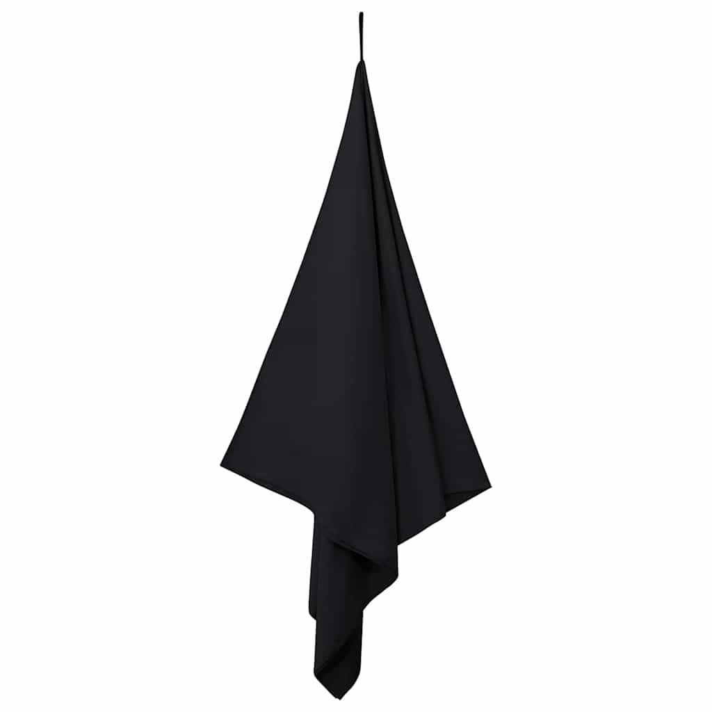 Sporthandtücher 2 stk. Schwarz 200 x 100 cm