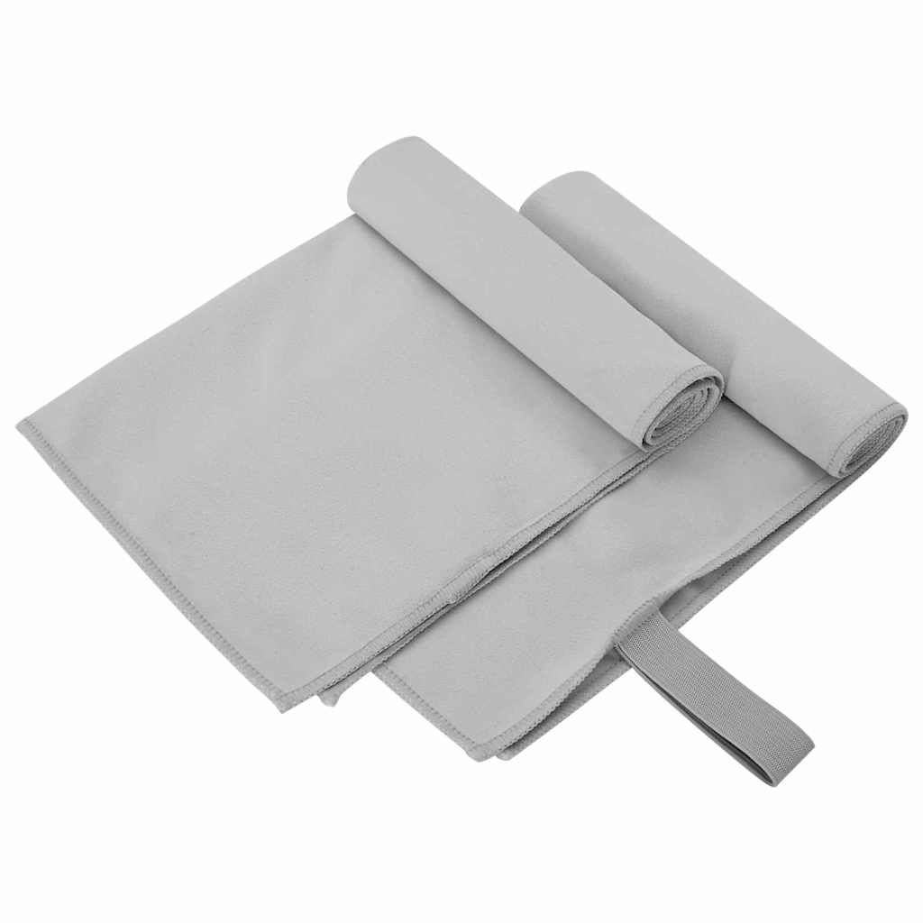 Sporthandtücher 2 stk. Grau 50 x 30 cm