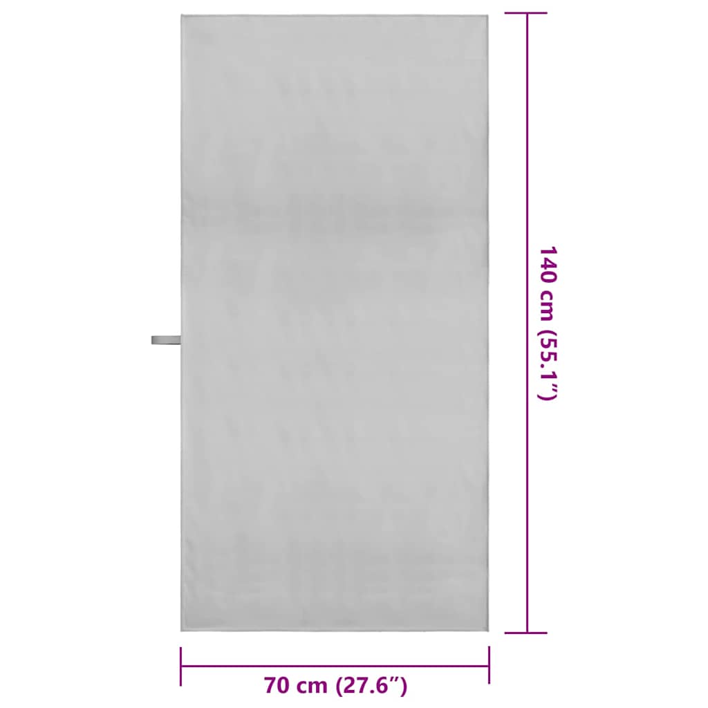 Sporthandtücher 2 stk. Grau 140 x 70 cm