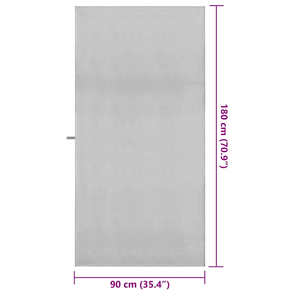 Sporthandtücher 2 stk. Grau 180 x 90 cm