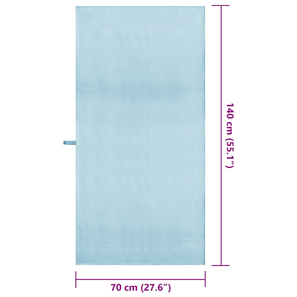 Sporthandtücher 2 stk. Blau 140 x 70 cm